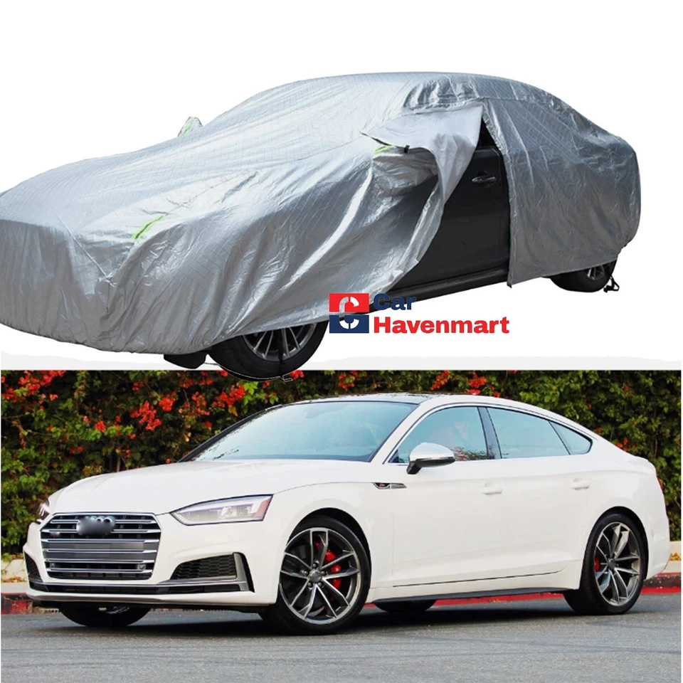 For Audi A3 A4 S3 RS3 Full Car Cover Waterproof Sun Snow Rain Resistant Outdoor Foto 1 de 4