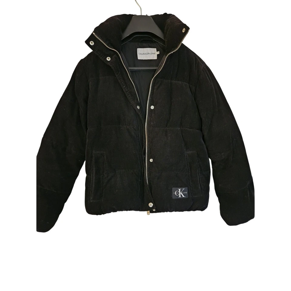 RARO Y2K Calvin Klein Pana Acolchado Puffer Bombardero Forrado Chaqueta Abrigo XS DE COLECCIÓN 00 Foto 1 de 3