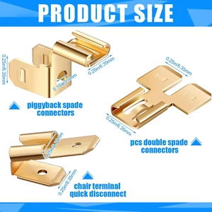 36 Pcs Electrical Quick Splice Wire Terminals, Piggyback Spade Connectors,Dou... - Picture 1 of 1