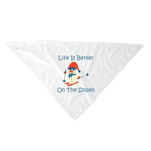 Life Is Better On The Slopes Dog Bandana - Dog Bandana - Pet Bandana - Ski Slope - Picture 1 of 1