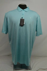 NEW CALLAWAY GOLF OPTI-DRI STRETCH POLO SHIRT MEN'S 2XL BLUE CURACAO HEATHER - Picture 1 of 4
