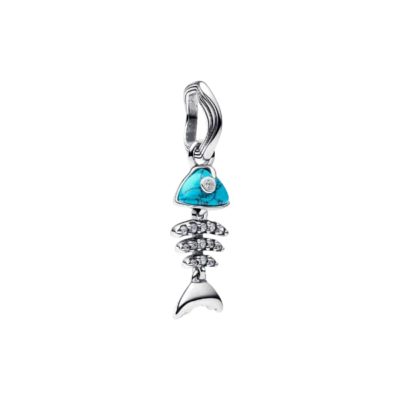 PANDORA MOMENTS Charm Fischgräte türkis 793894C01 - Bild 1 von 3