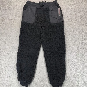 No Boundaries Black Sherpa Jogger Sweatpants with Pockets Women's L/G (11-13) - Picture 1 of 7