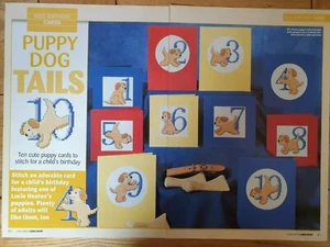 Cross Stitch Card Charts CHILDRENS BIRTHDAY 1 2 3 4 5 6 7 8 9 & 10 COLOUR CHARTS - Picture 1 of 5