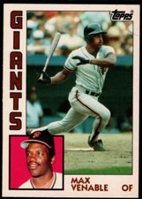 1984 Topps Tiffany #58 Max Venable NM+++ Giants