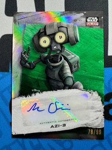 2022 Topps Chrome STAR WARS GALAXY AUTO BEN DISKIN AZI-3 GreenREFRACTOR /99 - Picture 1 of 2
