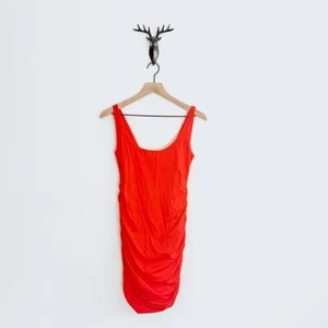Kookai Women's Red Ruched Sleeveless Mini Dress Size 2 - Picture 1 of 7