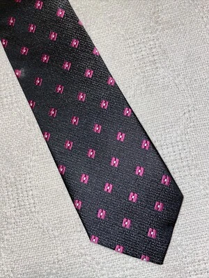 Corbata de vestir Egara para hombre talla 59” 3,25” negra geométrica negocios formal ciudad Foto 1 de 4