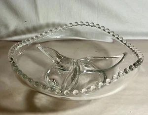 Imperial Crystal Candlewick 9" 3 Footed 3 Part Relish 400/208 - Picture 1 of 1