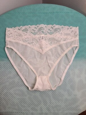 Braguita de encaje y malla de punto suizo Christian Dior vintage talla M Foto 1 de 4