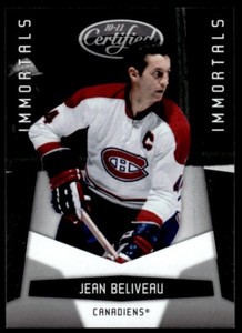 2010-11 Panini Certified IMMORTALS Jean Beliveau 014/500 Montreal Canadiens #155