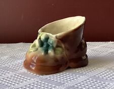 Vintage Small Boot/ Shoe-shape Ceramic Pottery Planter, Unmarked, 4” L