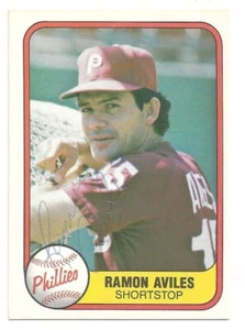 Ramon Aviles Philadelphia Phillies 1981 Fleer #23 signierte Karte - Bild 1 von 2