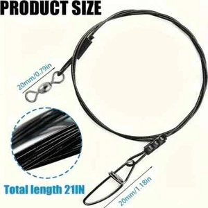 (5) GREEN 150LB 24" HEAVY DUTY WIRE LEADERS WITH 7 CIRCLE HOOKS - Picture 1 of 3