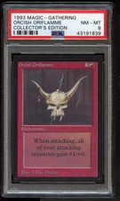 1993 Magic The Gathering MTG Collector's Edition Orcish Oriflamme PSA 8