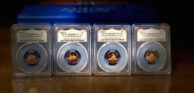 2009 S Lincoln 4 Coin Cent Set PCGS PR69RD DCAM (WITH TONING) - Image 1 of 4