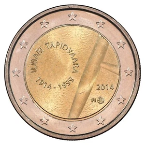 Finlandia 2 Euros 2014 Conmemorativa - Nacimiento De Ilmari Tapiovaara - 100 - Imagen 1 de 2