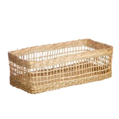 SASS AND BELLE Bohemian Home Seagrass Wicker Rectangular Basket - Image 1 of 2