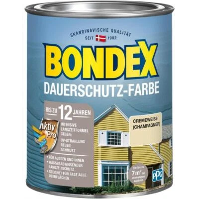 Bondex Dauerschutz-Farbe 0,75 Liter Chamagner NEUWARE Art.Nr. 4256-353-3 - Bild 1 von 3