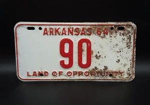 1964 Arkansas License Plate Low Digit # 90 - Picture 1 of 3