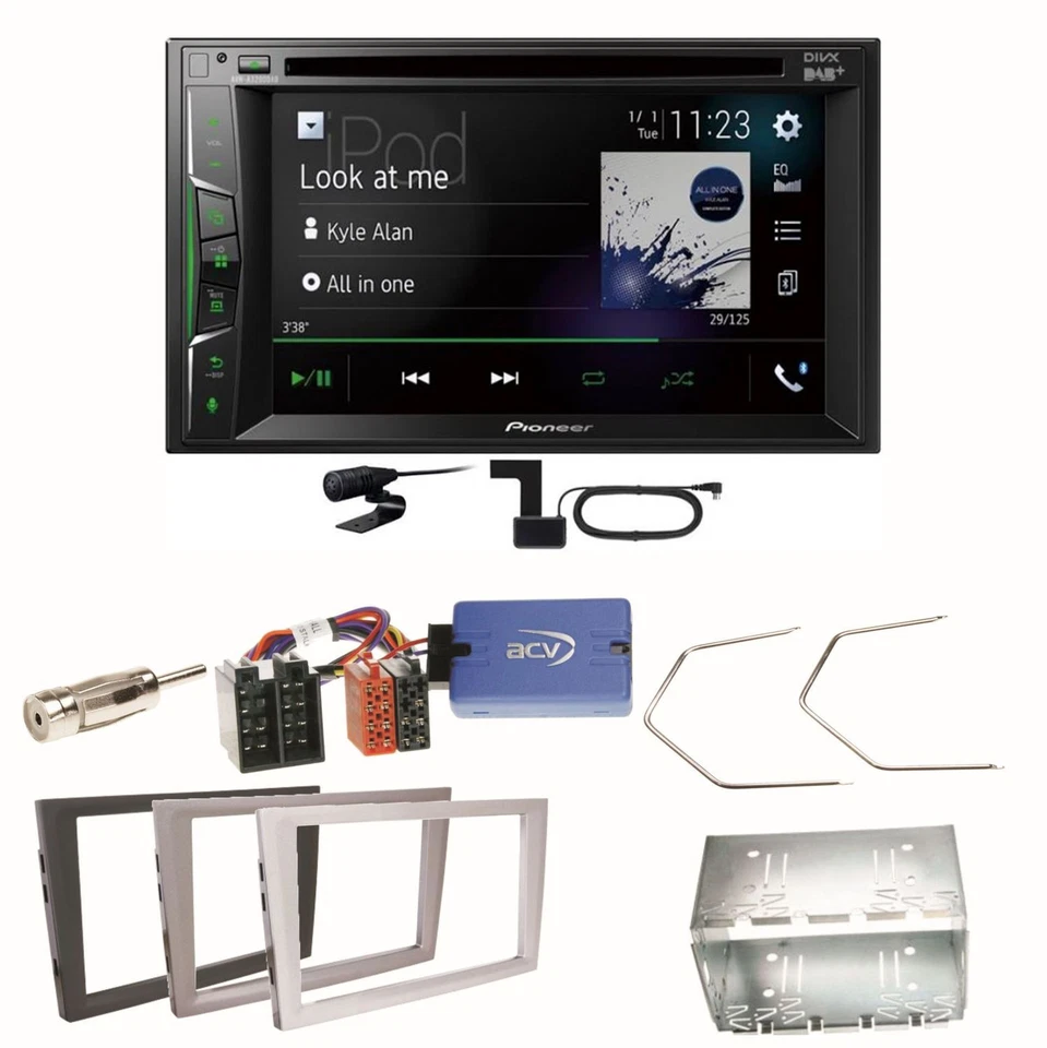 Pioneer AVH-A3200DAB Bluetooth Einbauset für Opel Omega B Meriva A Agila Vivaro - Bild 1 von 1