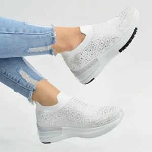 Zapatillas de deporte para mujer blancas blancas - Imagen 1 de 5