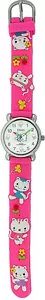 NEW GENEVA 3 D BRIGHT PINK KITTY KID SILICONE BAND GIRL'S WATCH - Picture 1 of 1