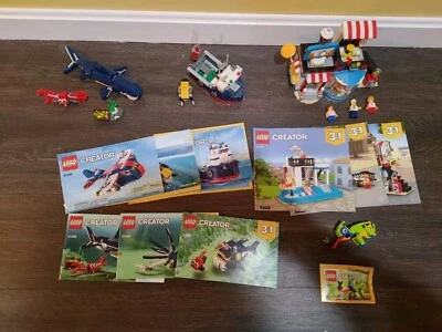 LEGO Creator Lot Of 4. 31045, 31077, 31088 & 30477.  Complete 100% + Minifigures - Image 1 of 4