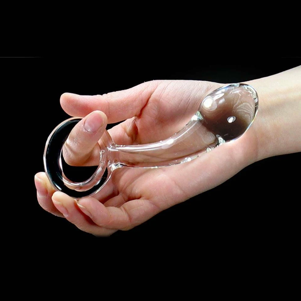 Прозрачное стекло Dildo аналоговая вилка приклад массажер точка G женщин мужчин мастурбатор сексуальные игрушки - Изображение 1 из 1