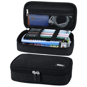 Big Capacity Pencil Case Large Pencil Bag Pouch Pen Case Pencil Marker Black - Picture 1 of 7