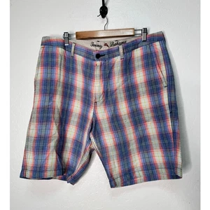 Tommy Bahama Shorts Mens Size 38x10 Linen Multicolor Plaid Relax Beach Vacation - Picture 1 of 5