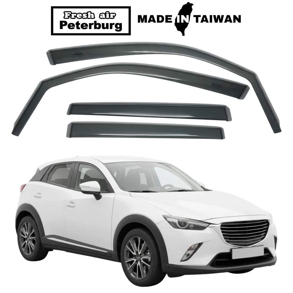 Deflector de viento en canal para MAZDA CX-3 2016 4 PIEZAS Foto 1 de 4