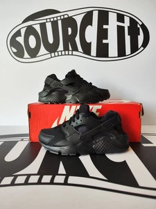Nike Air Huarache Run GS 'Triple Black' schwarz/schwarz 4UK/4,5US BRANDNEU - Bild 1 von 10