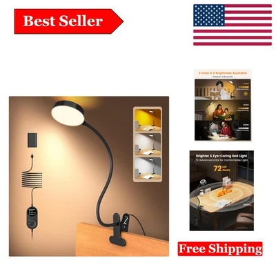 BrightAdjust 72-LED Clip-On Bed Light with Night Mode & Timers - Image 1 of 4