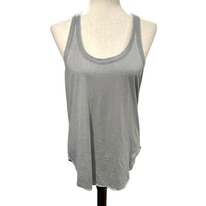 NEW NWT Gray Racerback Tank Top, Distress Round Neck Size Large - Picture 1 of 5