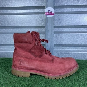 Timberland 6 Inch Red Suede Classic Waterproof Boots Men’s - Sz 11 M - Picture 1 of 10