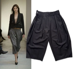 Balenciaga Vintage Fall 2004 Black Wool Parachute Balloon Crop Pants 36 Runway - Picture 1 of 17