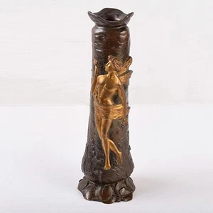 Antike Kunst Charles Louchet Bronze männliche Statue Vase 10,2 Zoll - Bild 1 von 18