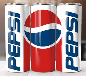 Retro Pepsi Can Style Tumbler 20oz Stainless Steel Insulated Soda Theme Art Cup - Picture 1 of 13