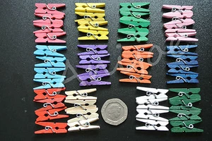 MINI KLEIDUNGSTIFTE CLIPS x 25 Ideal zum Basteln   - Bild 1 von 18