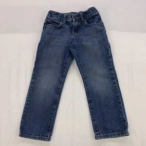 Place Boys Straight Blue Jeans Size 4 Adjustable Waist - Picture 1 of 19