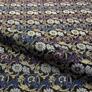 Kyoto Nishijin Gold Brocade Kimono Obi Fabric 28x20in Chrysanthemum Peony - Picture 1 of 1