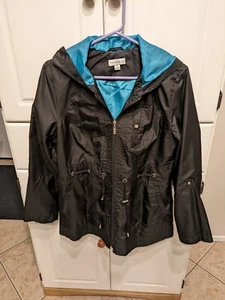 Susan Graver Water Resistant Packable Anorak Jacket Pop Lining A230706 Size XS - Bild 1 von 10
