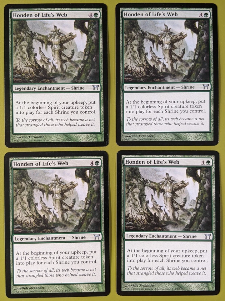 Honden of Life's Web x4 Champions of Kamigawa 4x Magic the Gathering MTG - Image 1 of 1