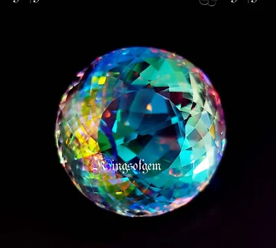 45 Crt Mystic Quartz Round Shape pendant Size Loose Gemstone - Image 1 of 4