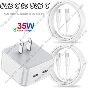 For Samsung Google Android 35W USB C Fast Charger Power Adapter PD Type C Cable - Picture 1 of 15