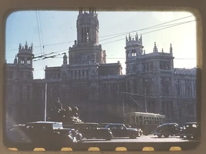 Diapositiva 35mm De Colección Años 50 - Plaza de Cibeles, Madrid, España - Montaje Cristal - Imagen 1 de 2