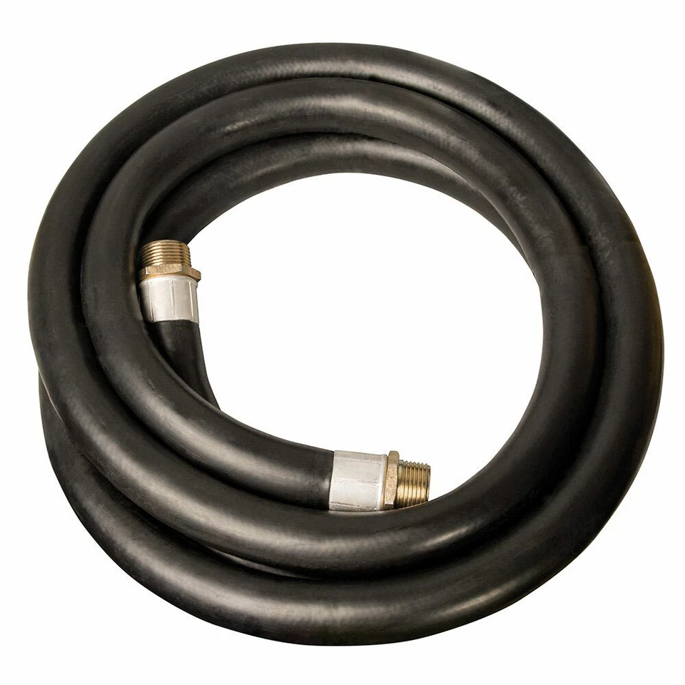 Apache 98108475 1" X 10' Farm Fuel Transfer Hose Male Assembly With Static Wire