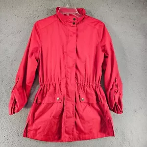 Laura Scott Jacket Womens Medium Full Zip + Button Tab Sleeve Lightweight - Picture 1 of 9