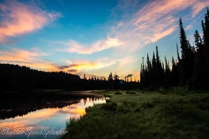 Mount Rainier National Park wall art, Reflection Lakes print, Fine art pics - Picture 1 of 5